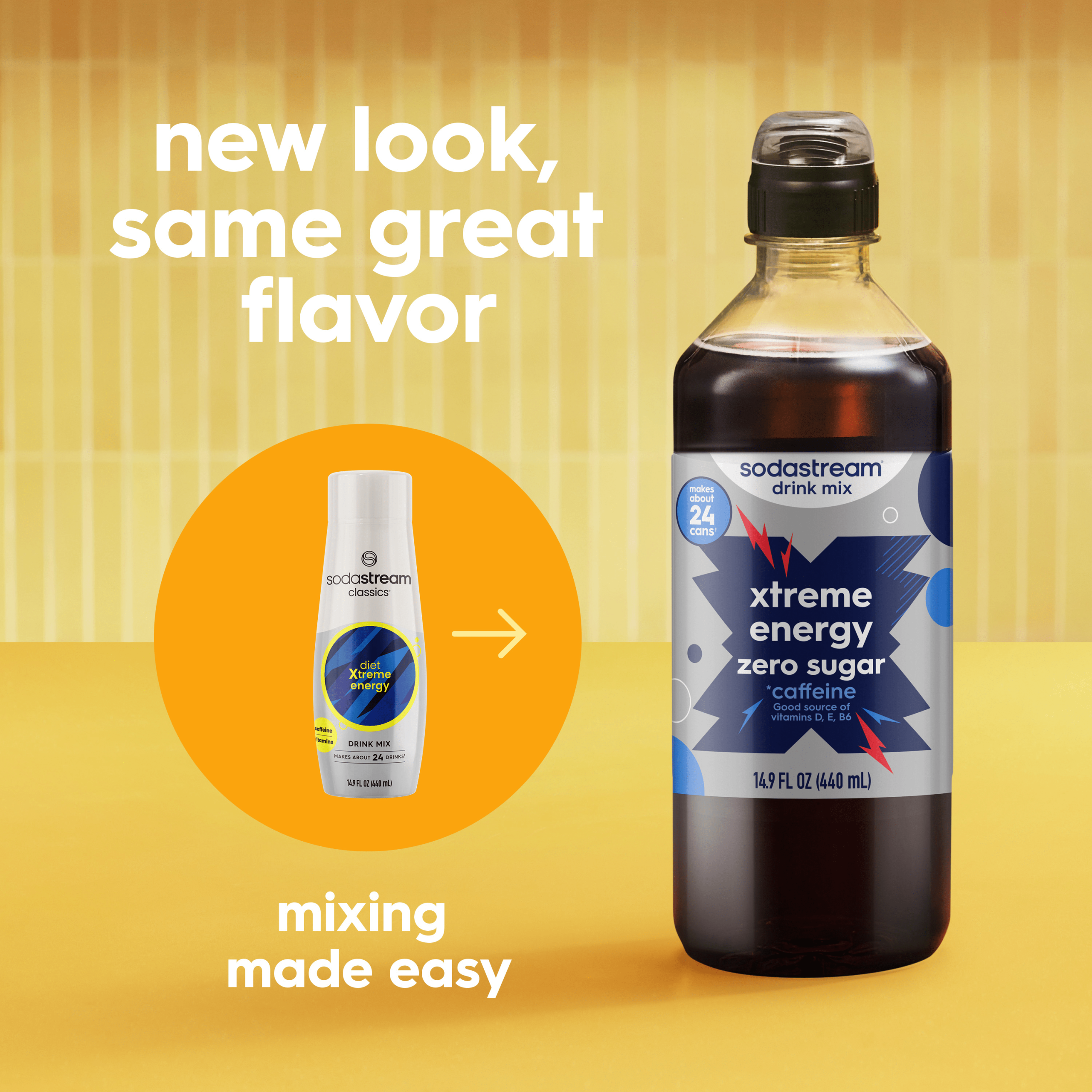 Sodastream Classics? Xtreme Energy Zero Sugar Drink Mix 4 Pack 440ml - Image 4