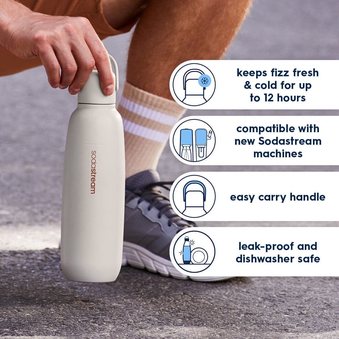 Sodastream Fizz & Go? Insulated Stainless Steel Bottle Sand 30.4 oz - Image 3